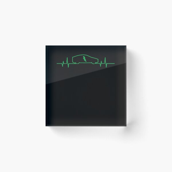 Item preview, Beat EKG pulse motif for electric car electric car fan designed and sold by PlatonisDesign.