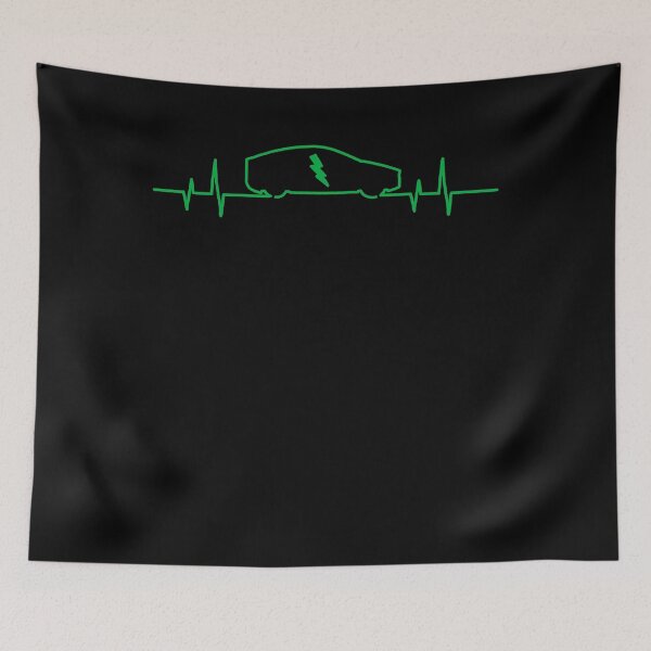 Item preview, Beat EKG pulse motif for electric car electric car fan designed and sold by PlatonisDesign.