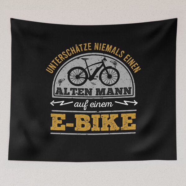 Item preview, Old man on e-bike bike riding bike tour designed and sold by Svetiik.