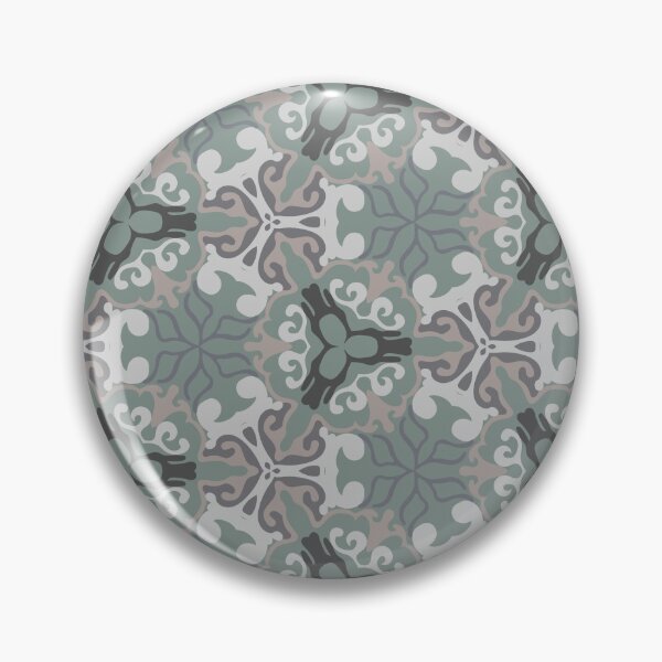 Item preview, Geometric flower pattern with shades of cyan color and red designed and sold by Salahuddin190.