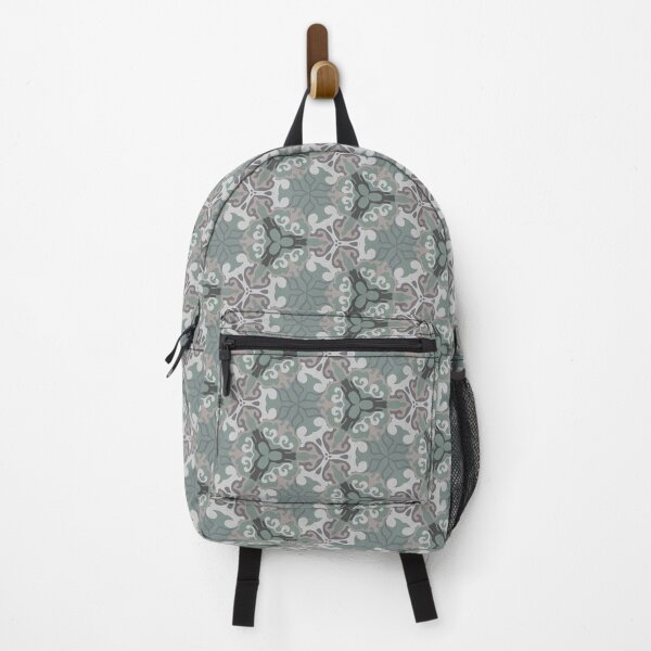 Item preview, Geometric flower pattern with shades of cyan color and red designed and sold by Salahuddin190.