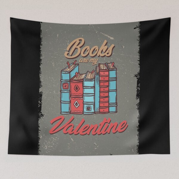 Item preview, Books Are My Valentine Retro designed and sold by DesignByJK.
