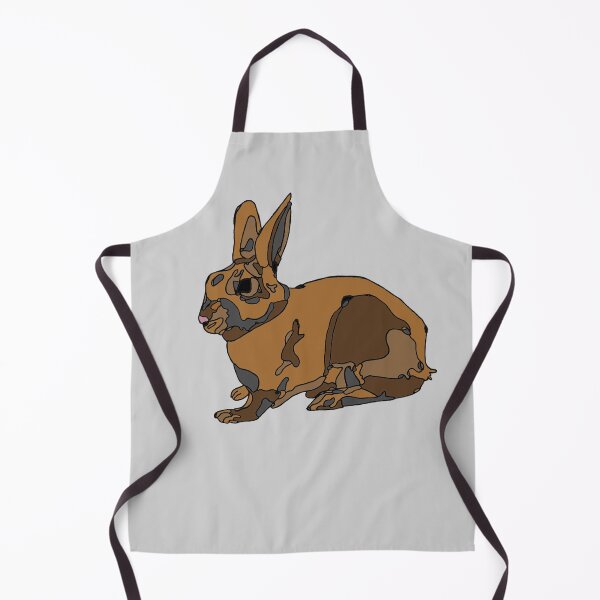 Item preview, minimalistic brown and grey pet bunny illustration designed and sold by The Red Shop.