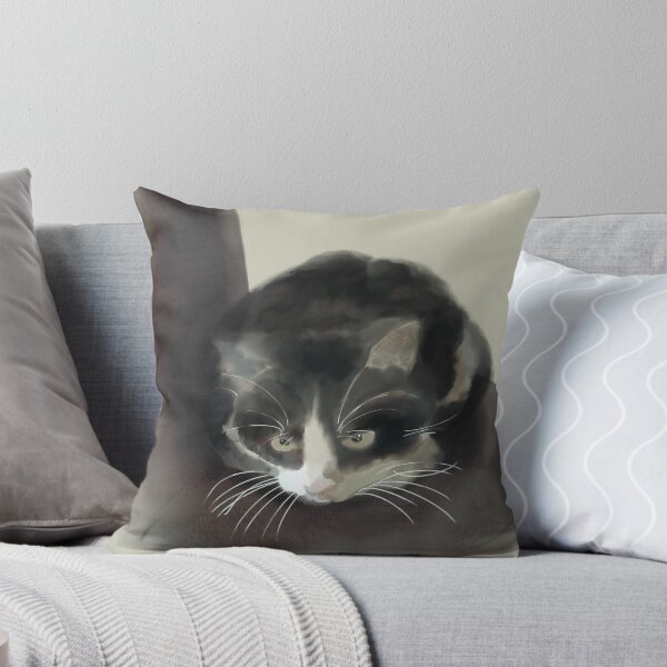 Aperçu de l'œuvre Ninja, chat de smoking sur chaise créée et vendue par lookidrewthis.
