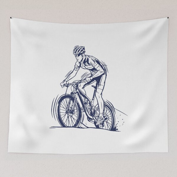 Item preview, Cyclist Riding A Bicycle designed and sold by OnepixArt.