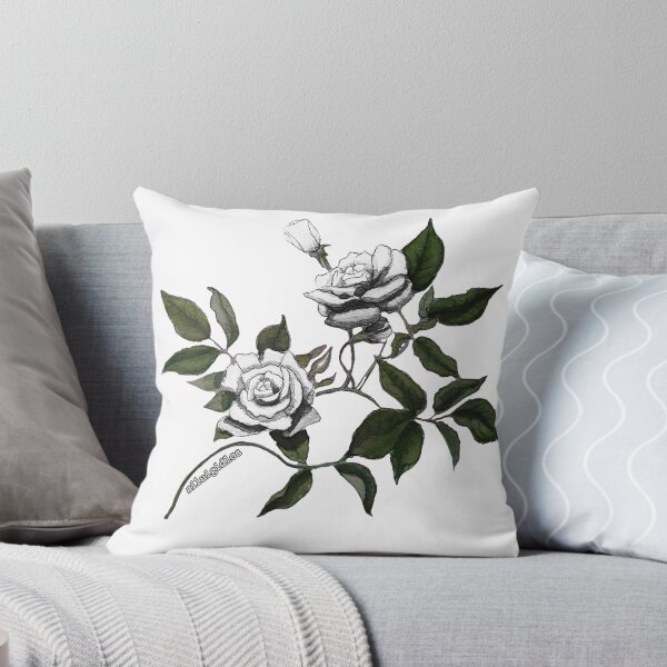 Item preview, White Roses white background designed and sold by Ailuigidlos.