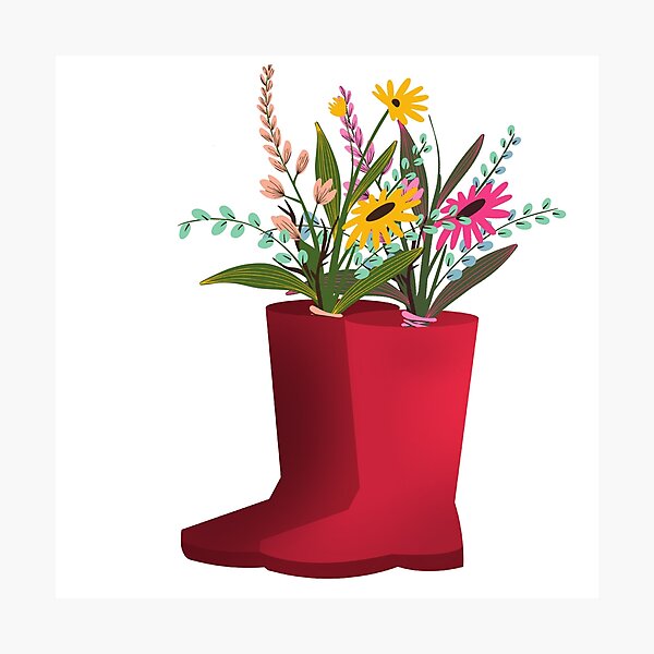 Item preview, Boots With Flowers designed and sold by charsquared.