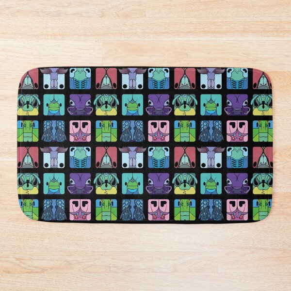 Item preview, Insect orders cartoon head squares (cool colour theme)  designed and sold by TiffanyYau.