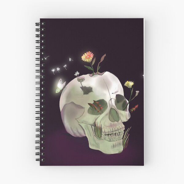 Item preview, A Smile, Skull with Flowers designed and sold by lookidrewthis.