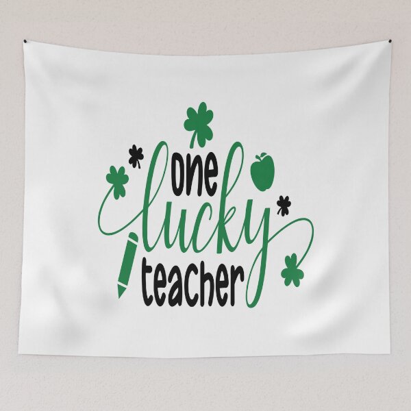 Item preview, St. Patrick's Day - saying teacher - one lucky teacher designed and sold by Raeolus.