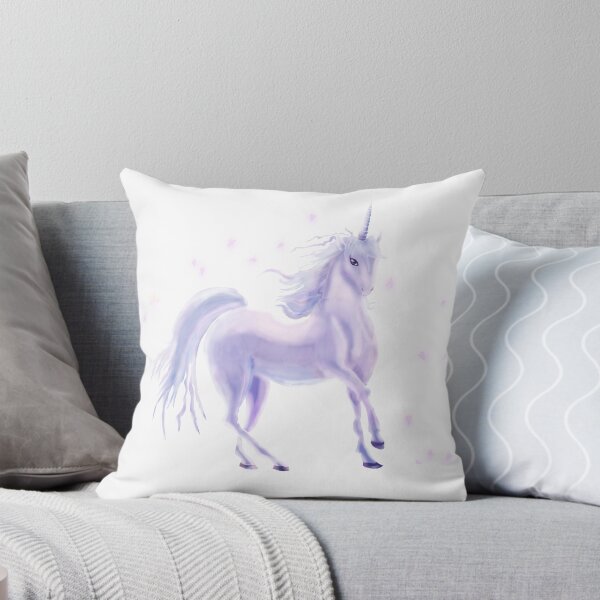 Item preview, Unicorn on White with Petals designed and sold by lookidrewthis.