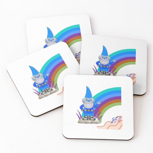 Item preview, A Handsome Blue Gnome Waving Hello designed and sold by WildingClan.