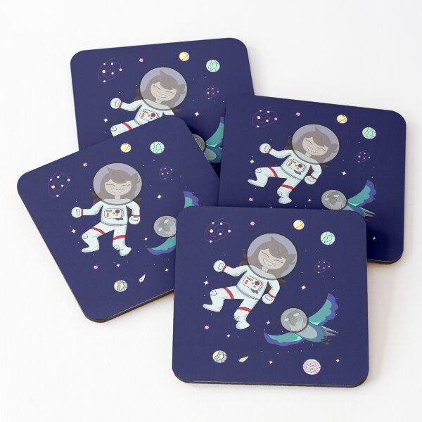 Item preview, Jaiden animations astronaut surrounded by bird, stars and planets, having fun at dark space animation squad  designed and sold by SGS-.