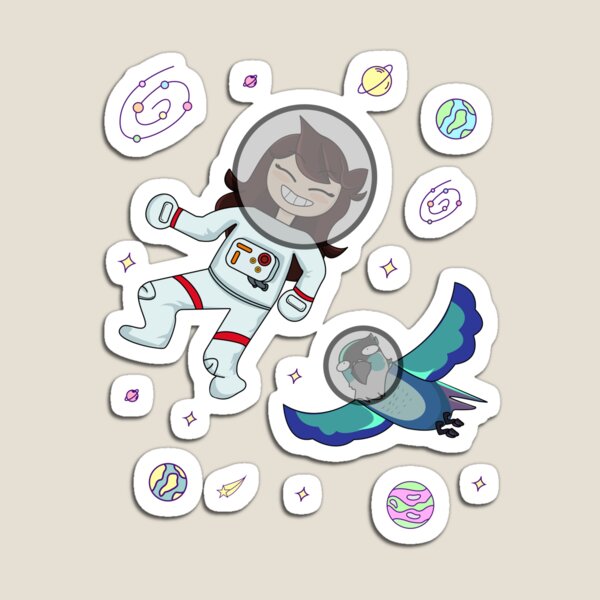 Jaiden animations funny eyes cute flying bird, parrot watching you funny   Sticker for Sale by SGS