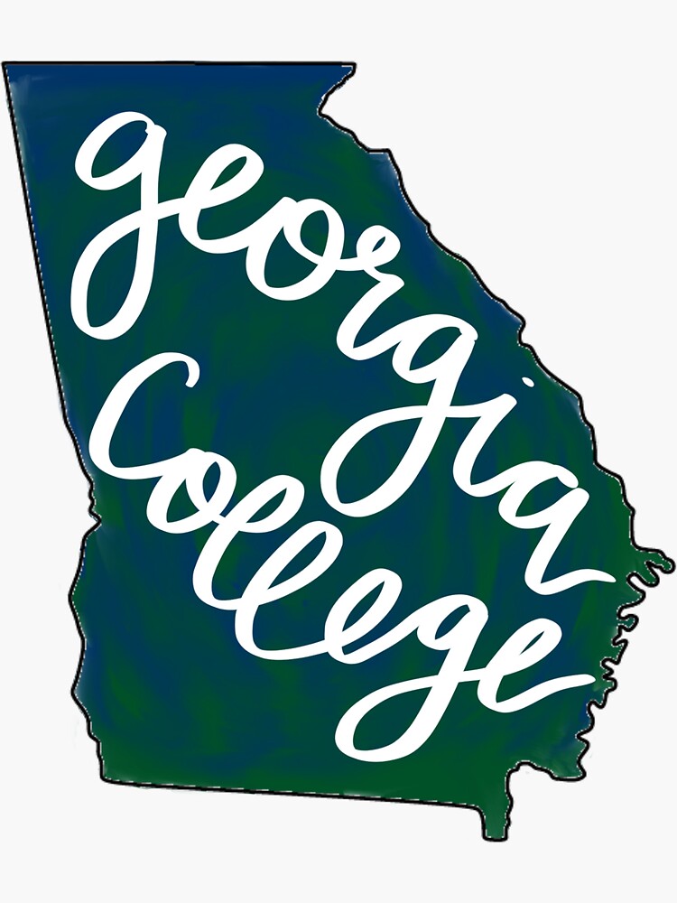 college ga state outline" Sticker for Sale by alexist0502