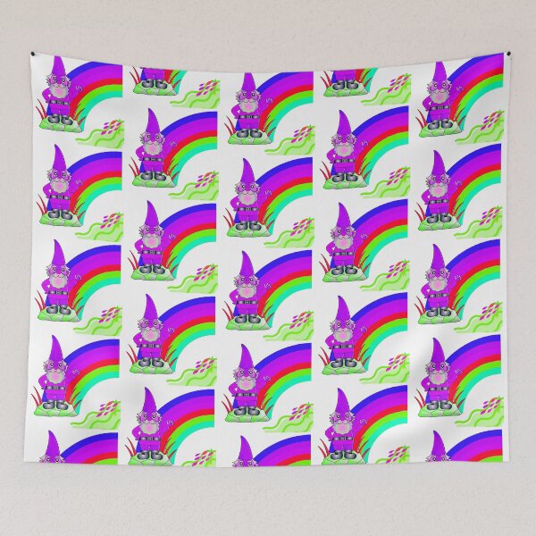 Item preview, A Handsome Purple Gnome Waving Hello designed and sold by WildingClan.
