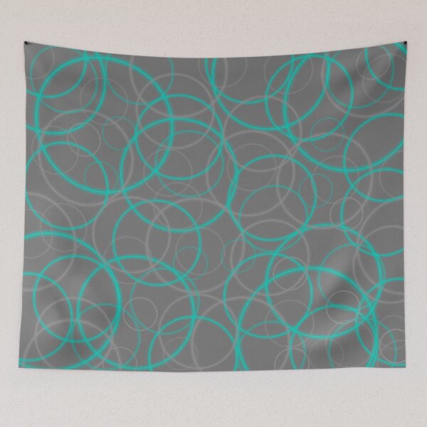 Item preview, Gray Teal Circles designed and sold by Coffinstaple.