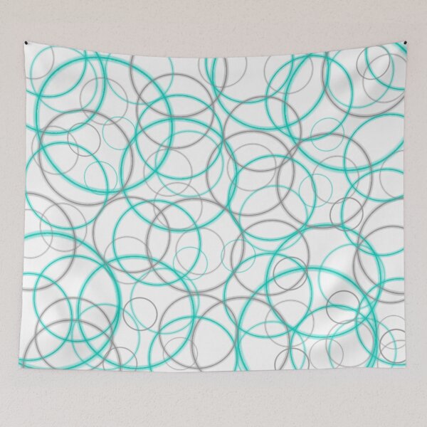 Item preview, White teal circles designed and sold by Coffinstaple.