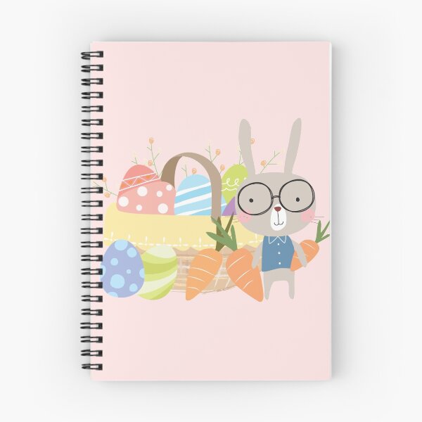 Item preview, Easter Bunny With Basket of Colored Eggs designed and sold by peacockcards.