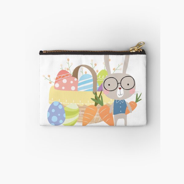 Item preview, Easter Bunny With Basket of Colored Eggs designed and sold by peacockcards.