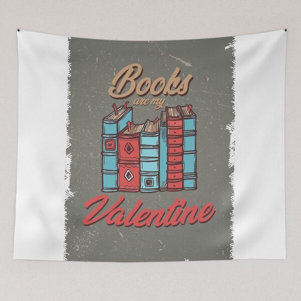 Item preview, Books Are My Valentine Retro designed and sold by DesignByJK.