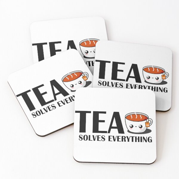 Item preview, Tea Solves Everything || Cute Cartoon Hot Cup of Tea  designed and sold by cookingwithten.