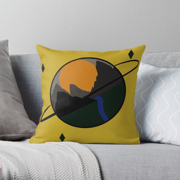 Planet Mountain Throw Pillow