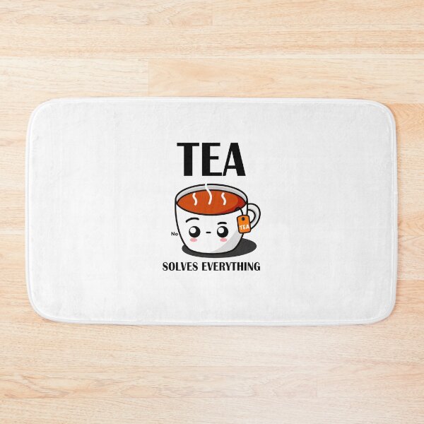 Item preview, Tea Solves Everything || Cute Cartoon Hot Cup of Tea  designed and sold by cookingwithten.
