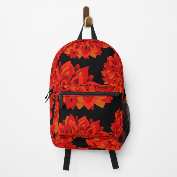 Item preview, Red and Gold Dahlias on Black designed and sold by jeff-jones.