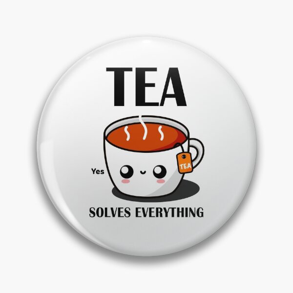 Item preview, Tea Solves Everything || Cute Cartoon Hot Cup of Tea  designed and sold by cookingwithten.