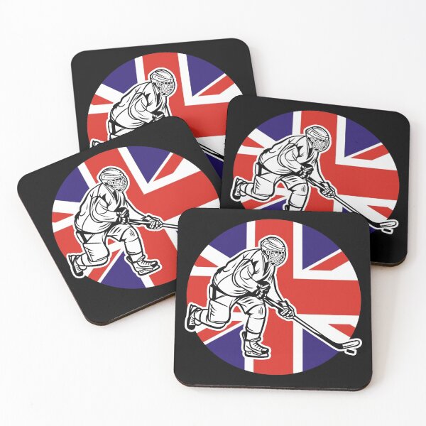 Item preview, Hockey player flag english designed and sold by Astralia.