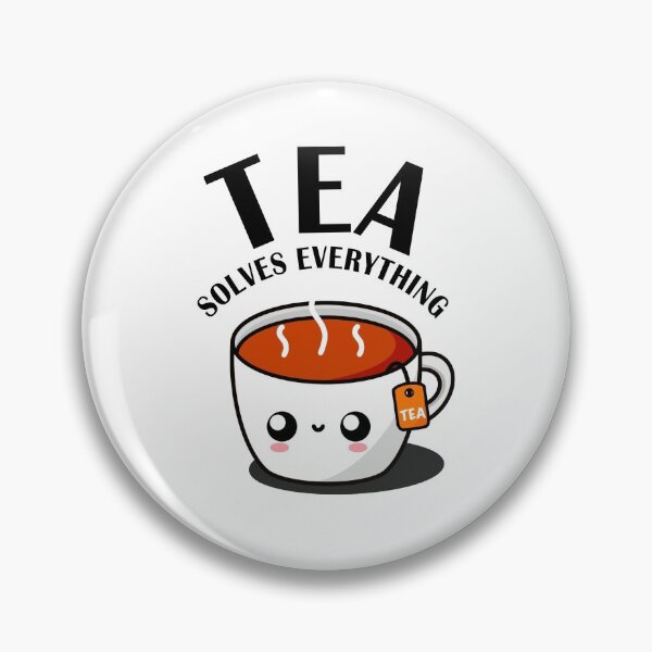 Item preview, Tea Solves Everything || Cute Cartoon Hot Cup of Tea  designed and sold by cookingwithten.