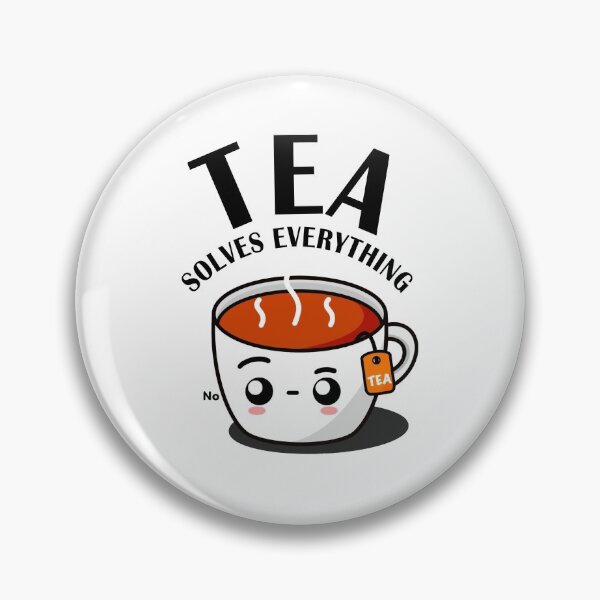 Item preview, Tea Solves Everything || Cute Cartoon Hot Cup of Tea  designed and sold by cookingwithten.