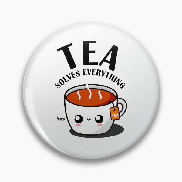 Item preview, Tea Solves Everything || Cute Cartoon Hot Cup of Tea  designed and sold by cookingwithten.