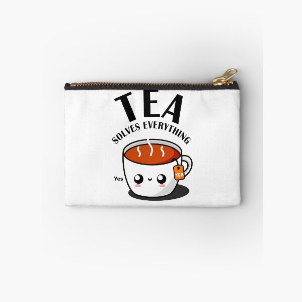 Item preview, Tea Solves Everything || Cute Cartoon Hot Cup of Tea designed and sold by cookingwithten.