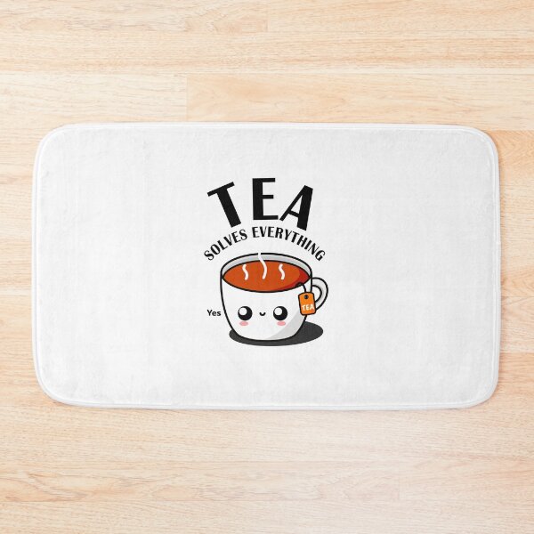 Item preview, Tea Solves Everything || Cute Cartoon Hot Cup of Tea  designed and sold by cookingwithten.