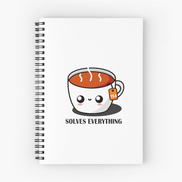 Item preview, Tea Solves Everything || Cute Cartoon Hot Cup of Tea designed and sold by cookingwithten.