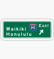 Pegatina Waikiki-Honolulu, HI Road Sign, Estados Unidos