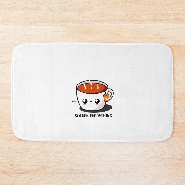 Item preview, Tea Solves Everything || Cute Cartoon Hot Cup of Tea  designed and sold by cookingwithten.