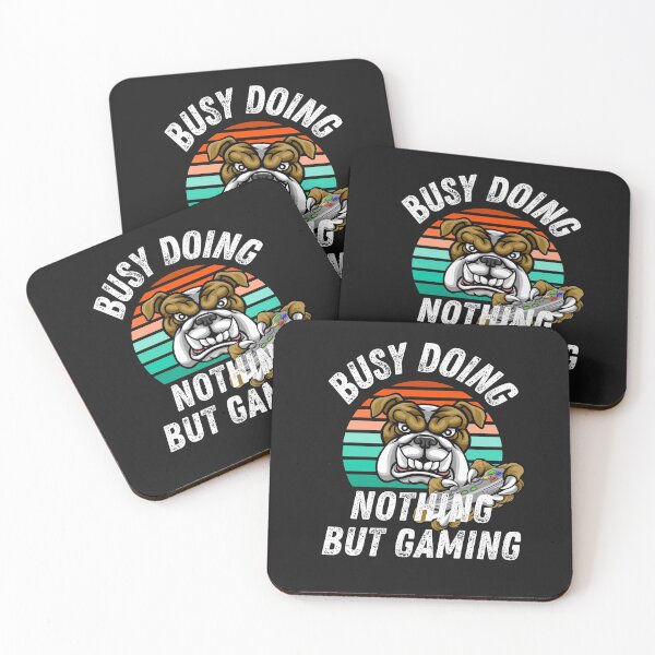 Item preview, Busy Doing Nothing but Gaming Funny Dog Gamer Novelty Gift designed and sold by Marathon-Runner.
