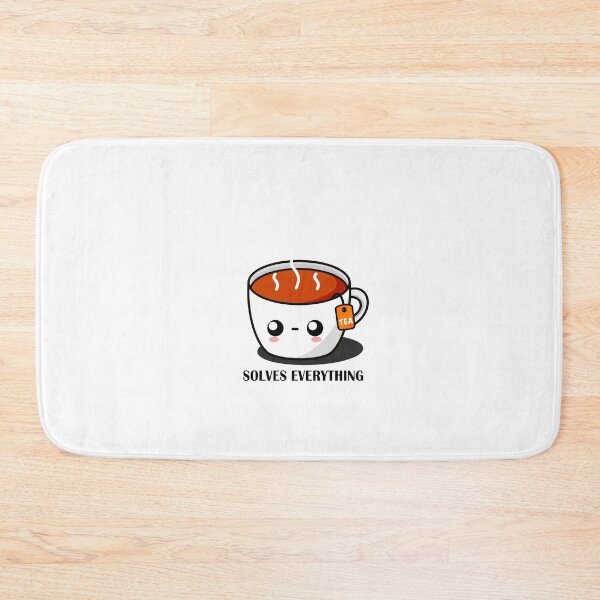 Item preview, Tea Solves Everything || Cute Cartoon Hot Cup of Tea  designed and sold by cookingwithten.