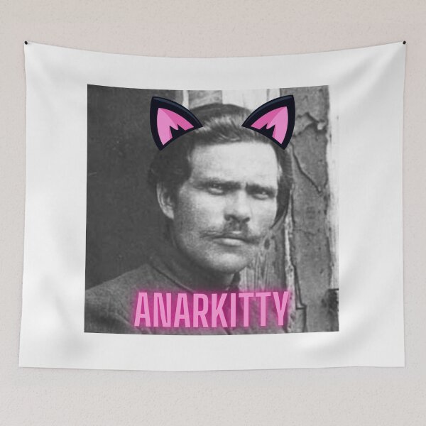 Item preview, Anarkitty - Nestor Makhno designed and sold by EmmaGoldmanSOS.
