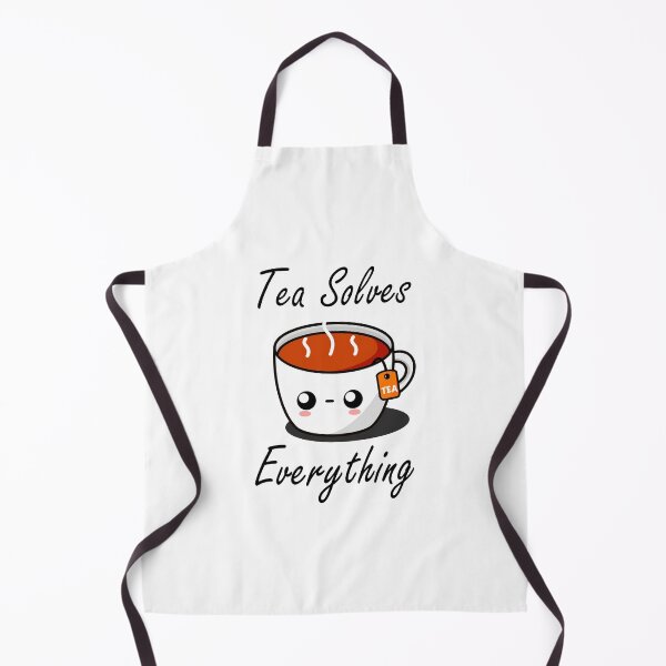 Item preview, Tea Solves Everything || Cute Cartoon Hot Cup of Tea  designed and sold by cookingwithten.