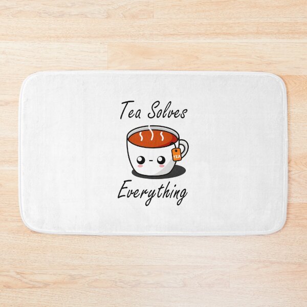 Item preview, Tea Solves Everything || Cute Cartoon Hot Cup of Tea  designed and sold by cookingwithten.
