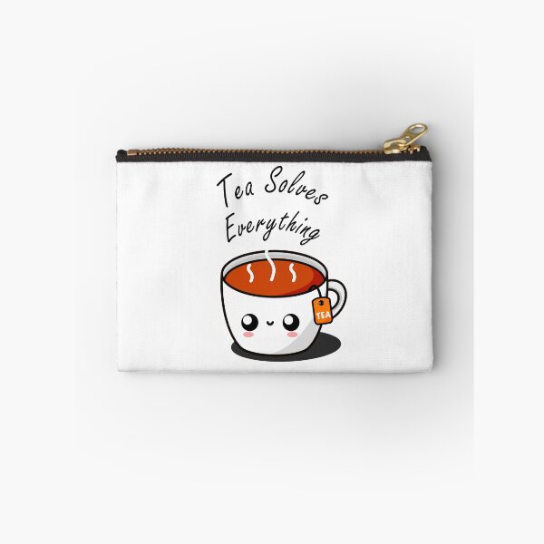 Item preview, Tea Solves Everything || Cute Cartoon Hot Cup of Tea designed and sold by cookingwithten.