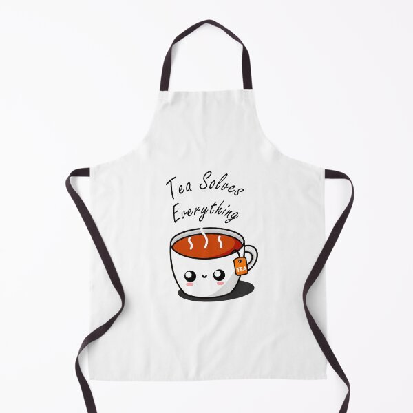 Item preview, Tea Solves Everything || Cute Cartoon Hot Cup of Tea  designed and sold by cookingwithten.