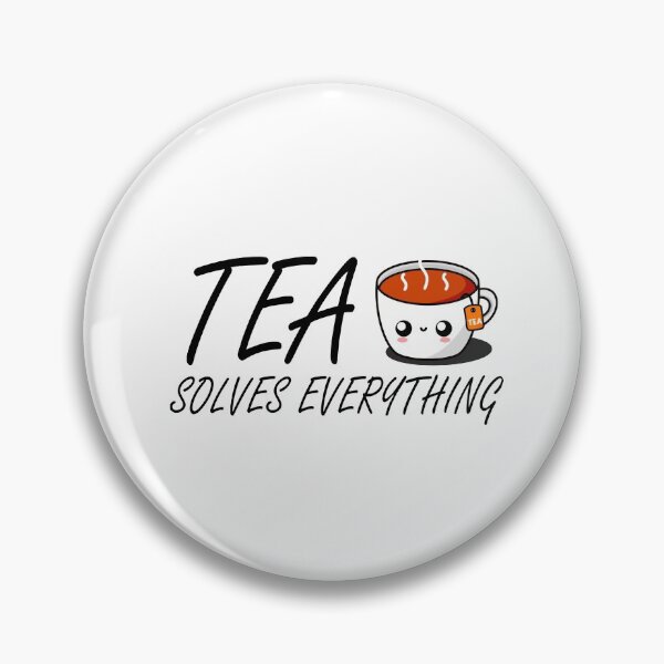 Item preview, Tea Solves Everything || Cute Cartoon Hot Cup of Tea  designed and sold by cookingwithten.