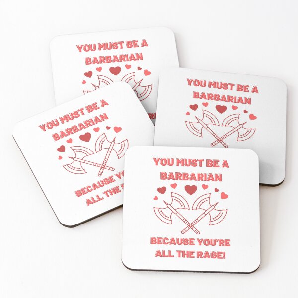 Item preview, You must be a Barbarian, because you're all the rage! | Dungeons and Dragons Valentine designed and sold by DatDragonShop.