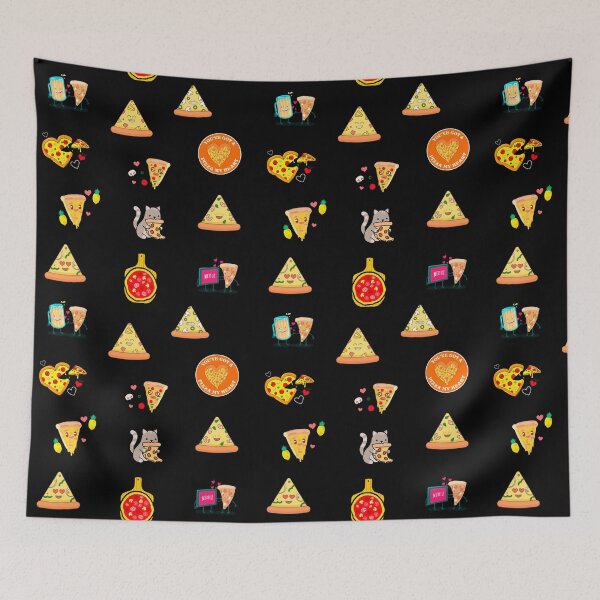 Item preview, Foodies Exist For Pizza Date Night – Cute Pepperoni Cheese Sticker Pack designed and sold by The Green Corner.