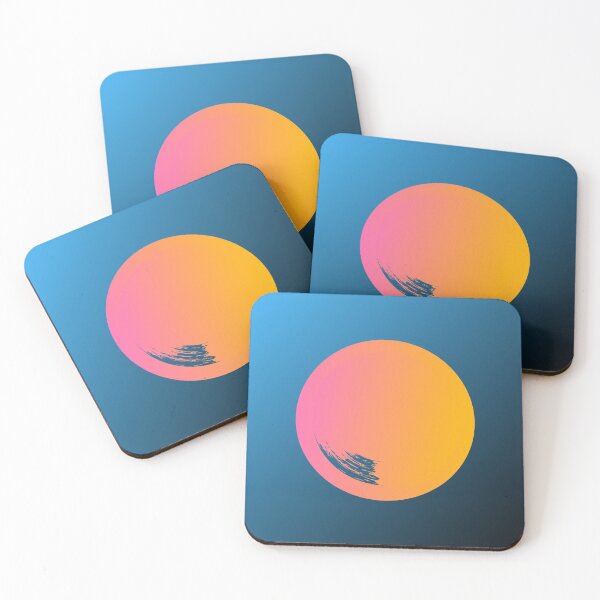 Item preview, Pink To Orange Circle Blue Background designed and sold by dino8.